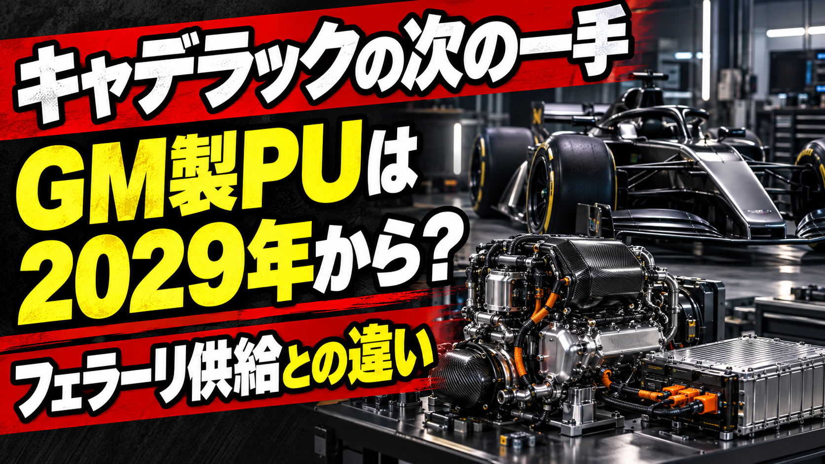 キャデラックのGM製PUは2029年から？｜フェラーリ供給と自社開発の違いを表現したAI生成イラスト